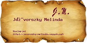 Jávorszky Melinda névjegykártya